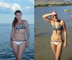Înainte și după pierderea în greutate cu o dietă cu pepene verde